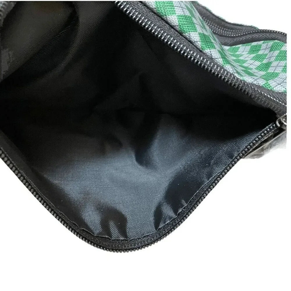 Harry‎ Potter Slytherin Fanny Pack Mens Waist Bag Green Checkered Logo Belt Bag